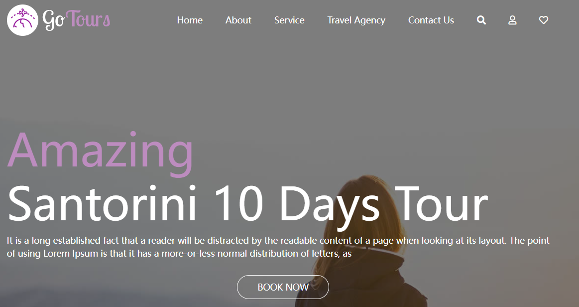 紫色旅游预订平台网站模板静态页面