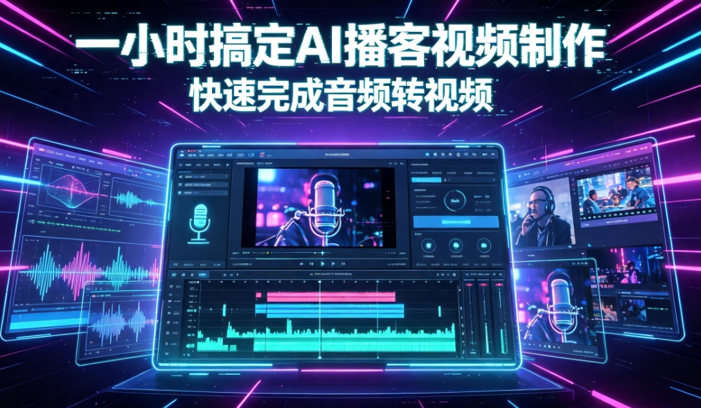一小时搞定AI播客视频制作