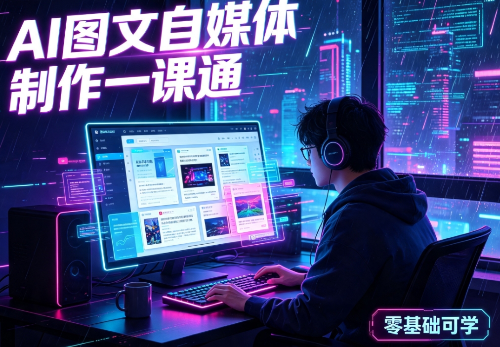 AI图文自媒体制作一课通